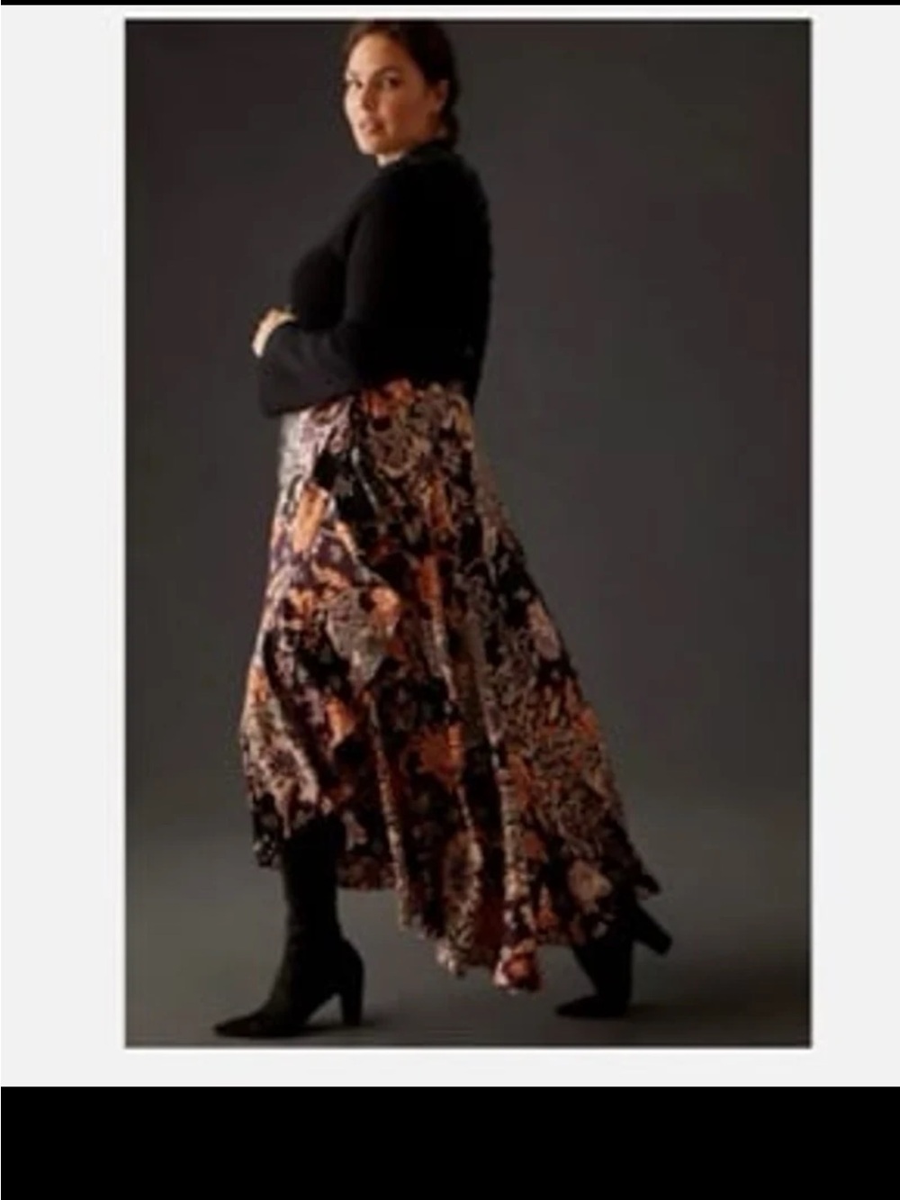 Anthropologie Maeve Ruffled True Wrap Floral Flowy Maxi Skirt size Medium - Picture 7 of 12